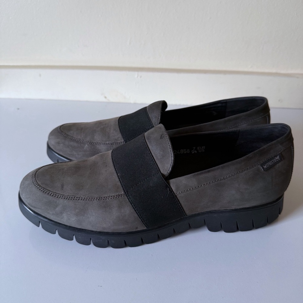 Mephisto  Loriane Bucksoft Loafer slip on suede leather nubuck comfort SZ 9.5 - Picture 2 of 8